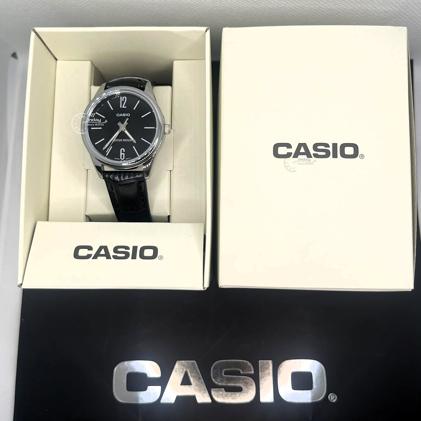 Casio Standard Women's Watch LTP-V005L-1B Black Leather Strap