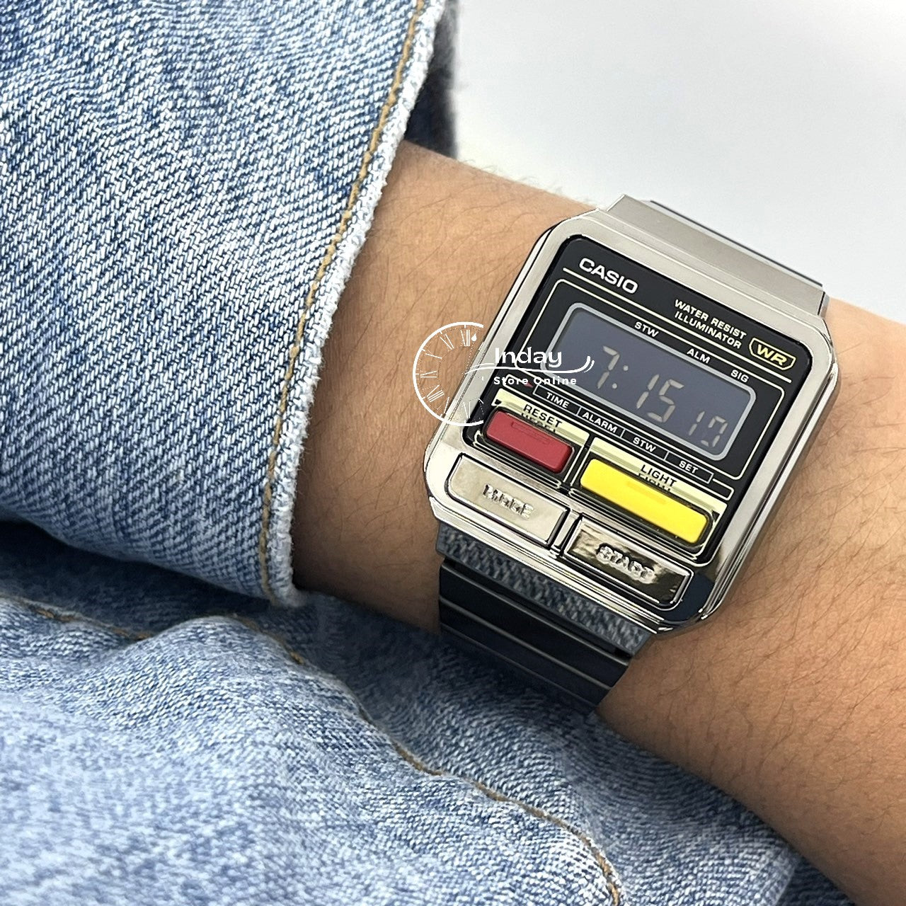 Casio Vintage Women's Watch A120WEGG-1B Resin Glass Stainless Steel Ba