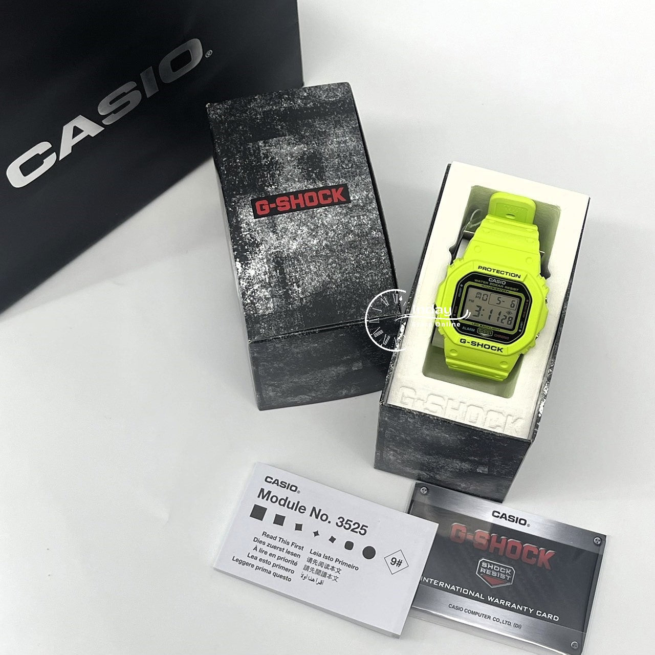 Casio G-Shock Men's Watch DW-5600EP-9D Shock Resistant Mineral Glass Battery Life: 5 years