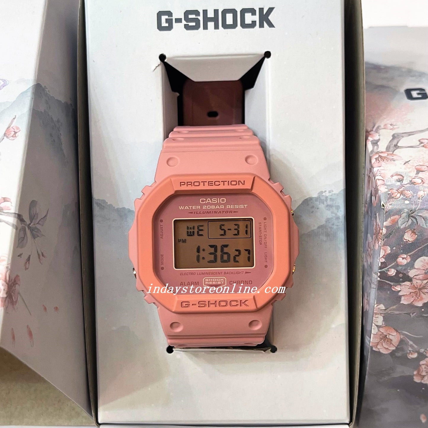 Casio G-Shock Men's Watch DW-5610SL-4A4 Digital 5600 Series Garden Pink Hues Look
