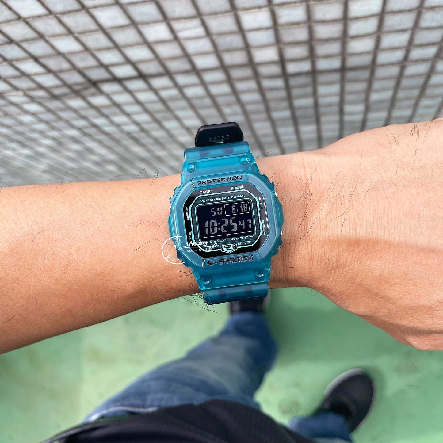 Casio G-Shock Men's Watch DW-B5600G-2 Digital 5600 Series Transparent Color Mobile link (Wireless linking using Bluetooth®)
