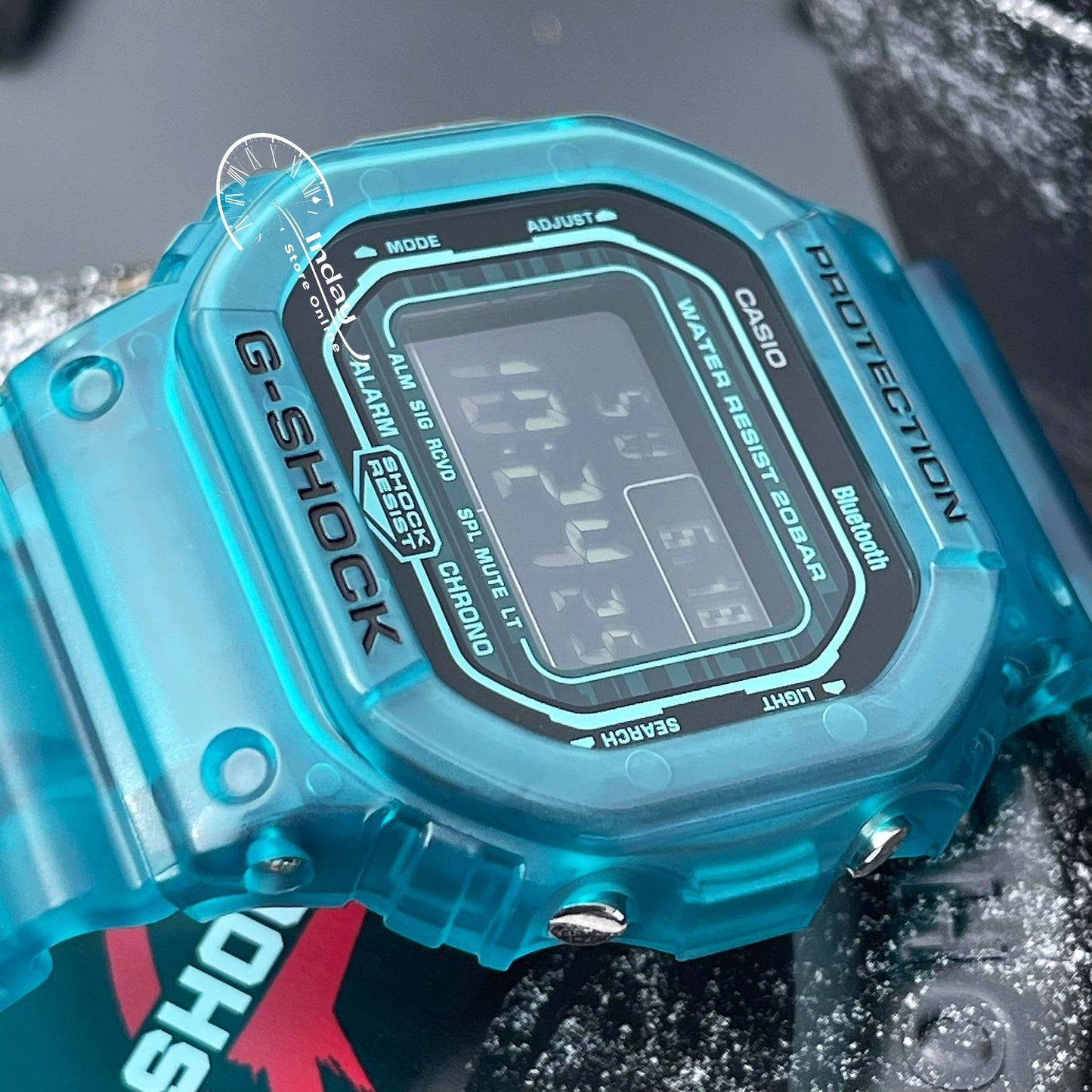 Casio G-Shock Men's Watch DW-B5600G-2 Digital 5600 Series Transparent Color Mobile link (Wireless linking using Bluetooth®)