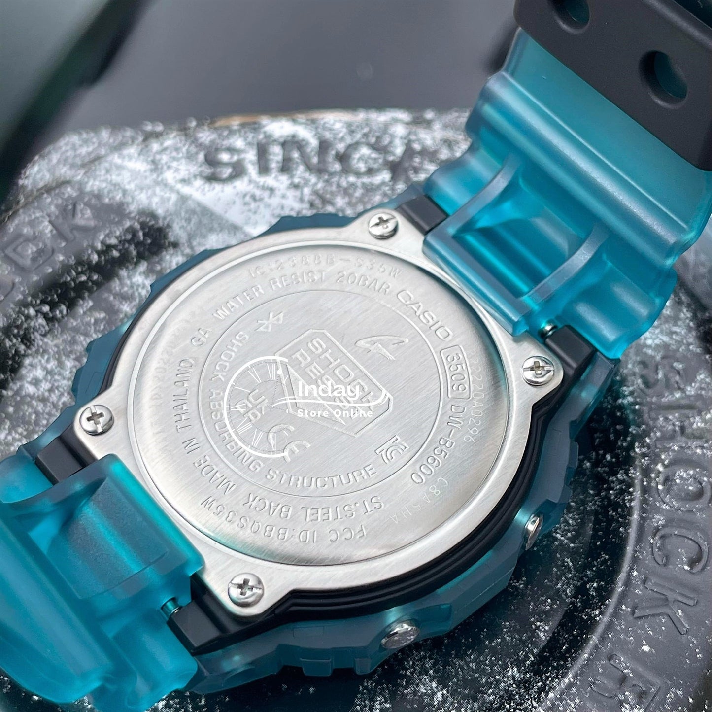 Casio G-Shock Men's Watch DW-B5600G-2 Digital 5600 Series Transparent Color Mobile link (Wireless linking using Bluetooth®)