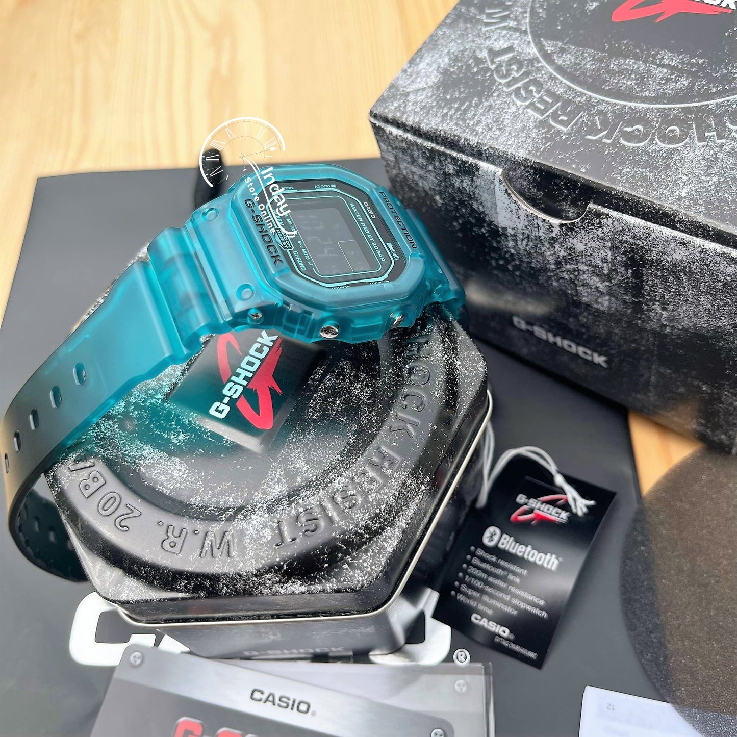 Casio G-Shock Men's Watch DW-B5600G-2 Digital 5600 Series Transparent Color Mobile link (Wireless linking using Bluetooth®)
