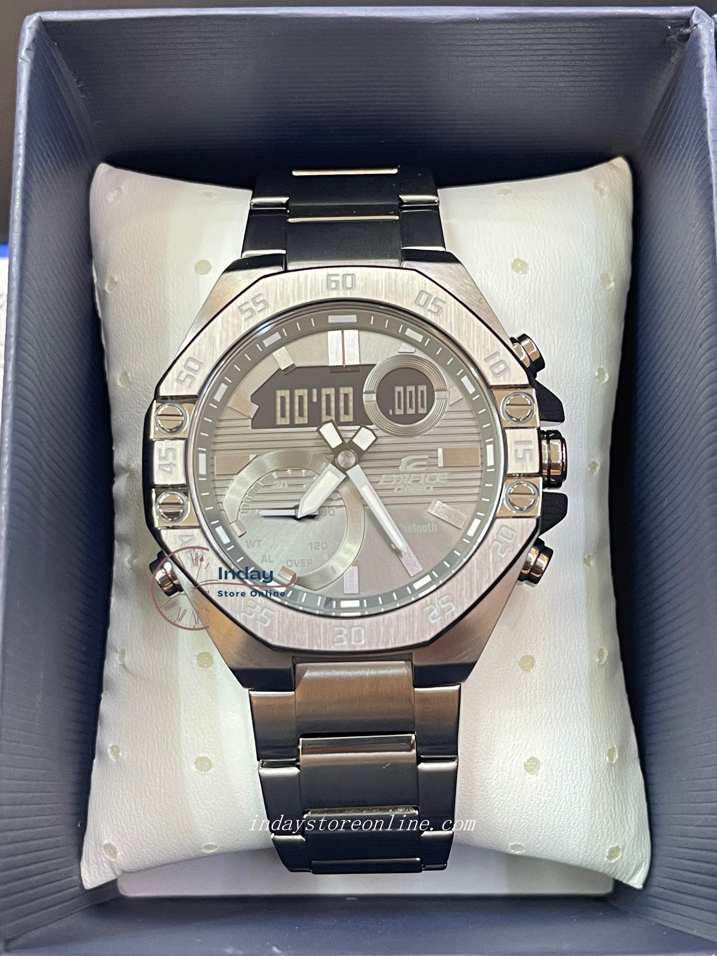 Casio Edifice Men's Watch ECB-10DC-1B Stainless Steel Band Mineral Glass Mobile link Bluetooth