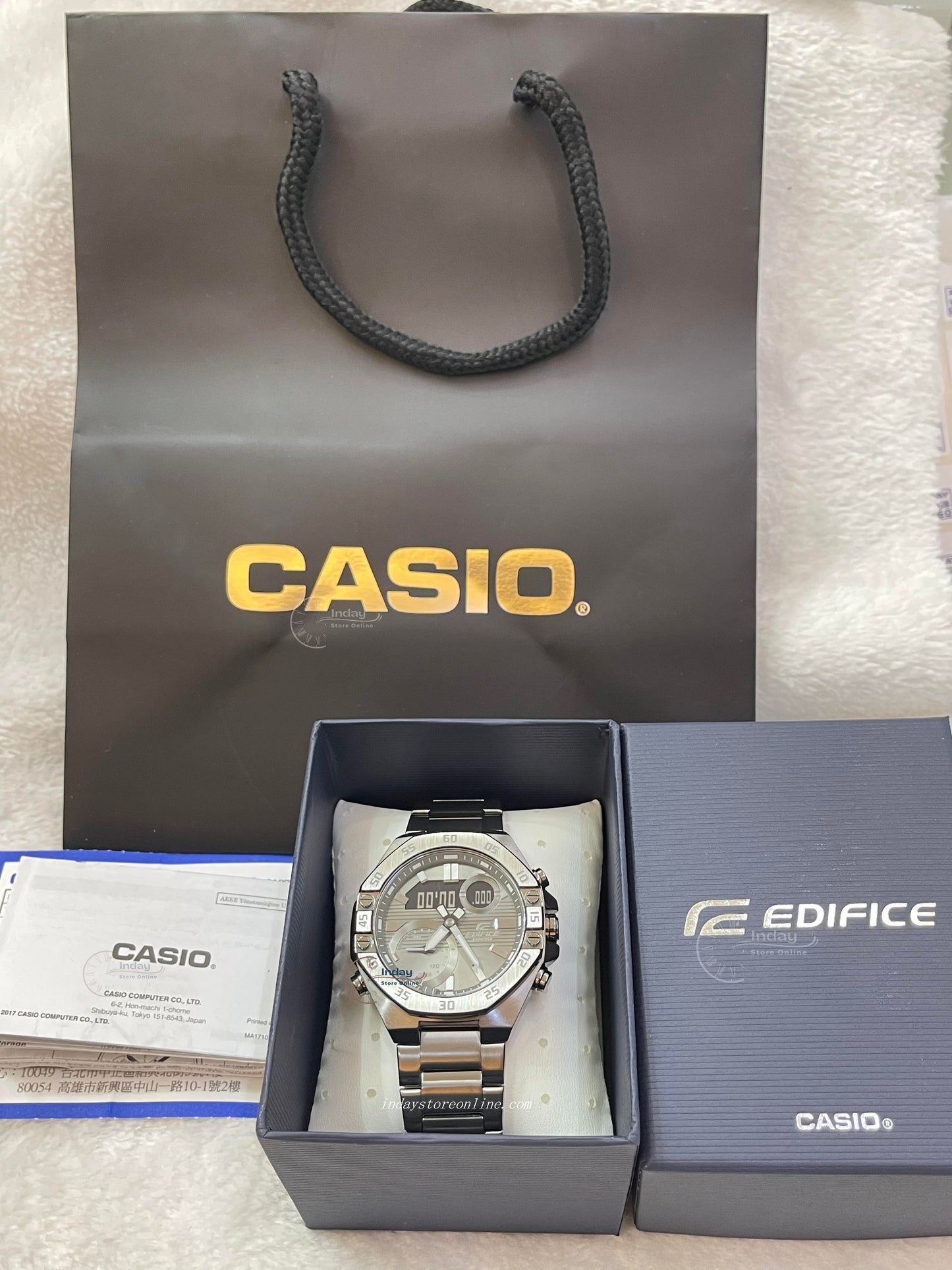 Casio Edifice Men's Watch ECB-10DC-1B Stainless Steel Band Mineral Glass Mobile link Bluetooth