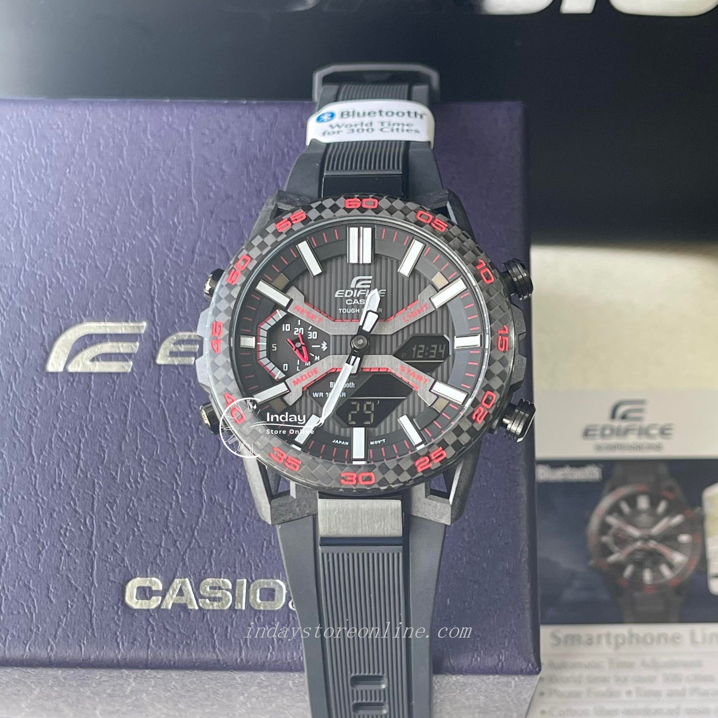 Casio Edifice Men's Watch ECB-2000PB-1A Edifice Sospensione Tough Solar Mobile link Bluetooth