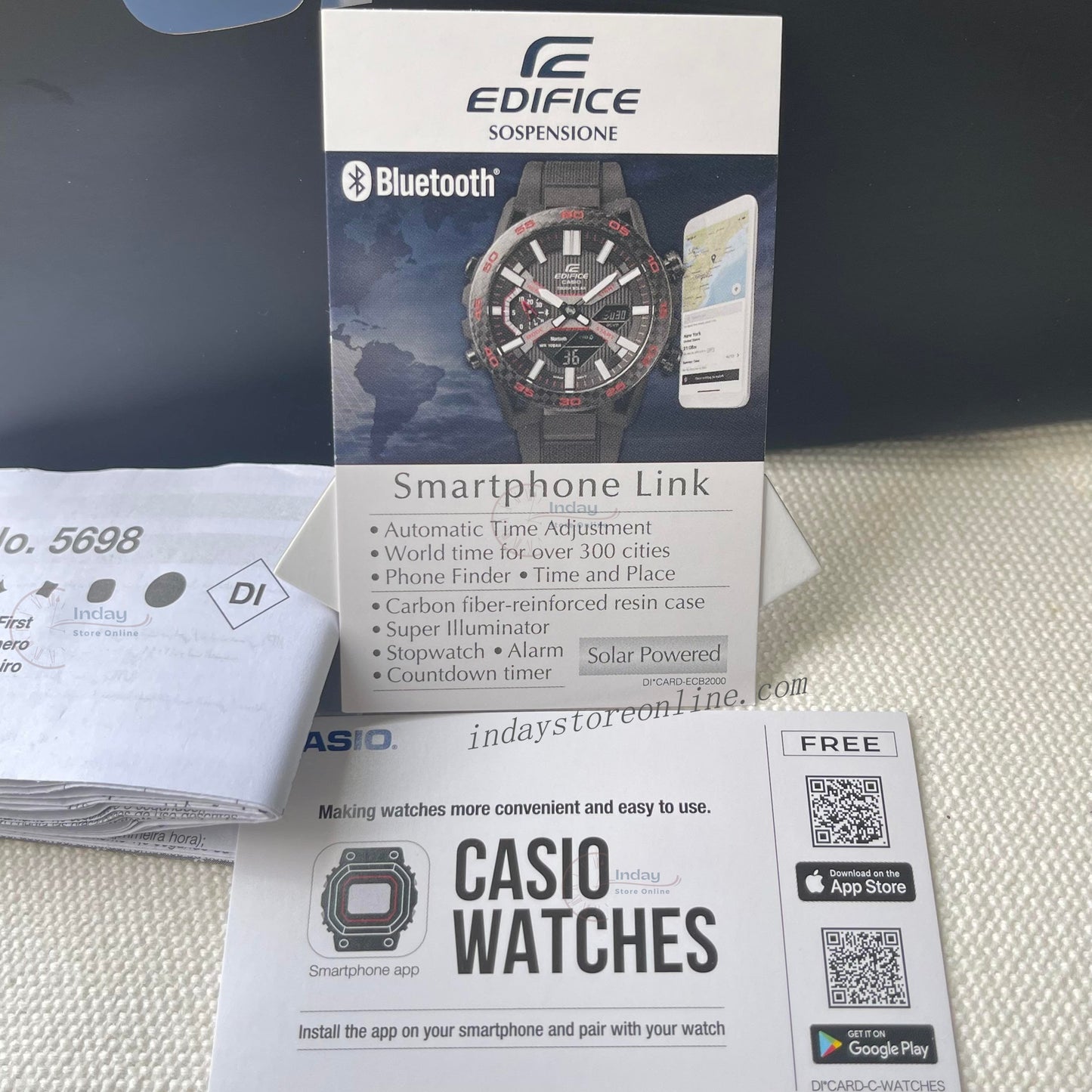 Casio Edifice Men's Watch ECB-2000PB-1A Edifice Sospensione Tough Solar Mobile link Bluetooth