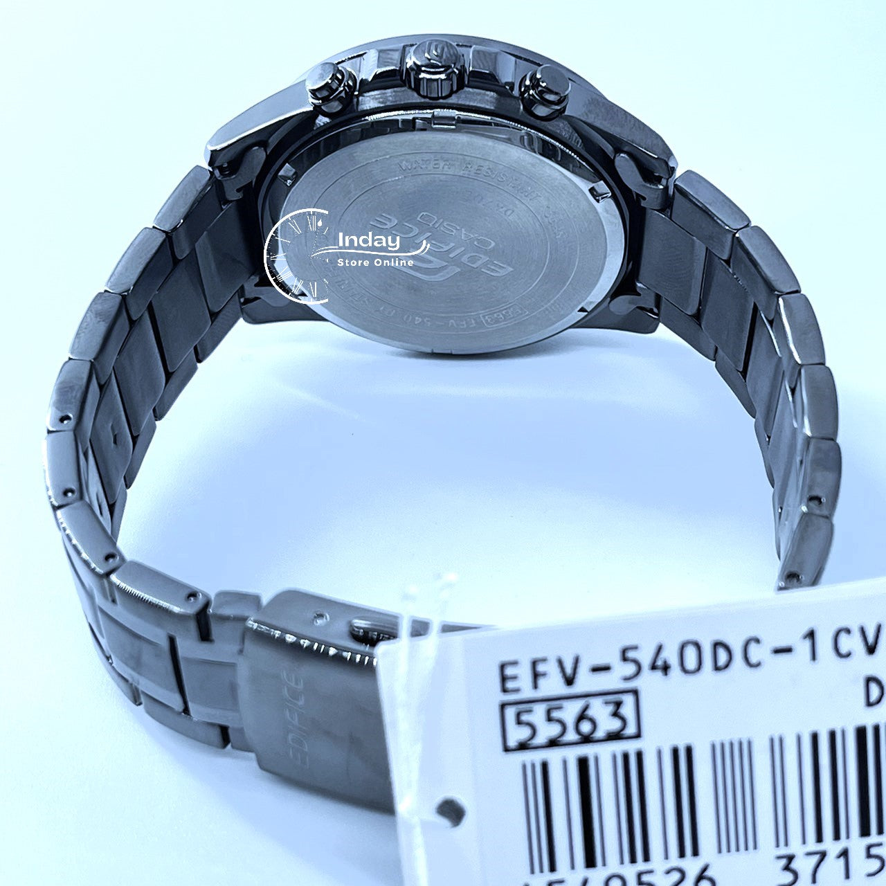 Casio Edifice Men's Watch EFV-540DC-1C Standard Chronograph Mineral Glass Stainless Steel Band