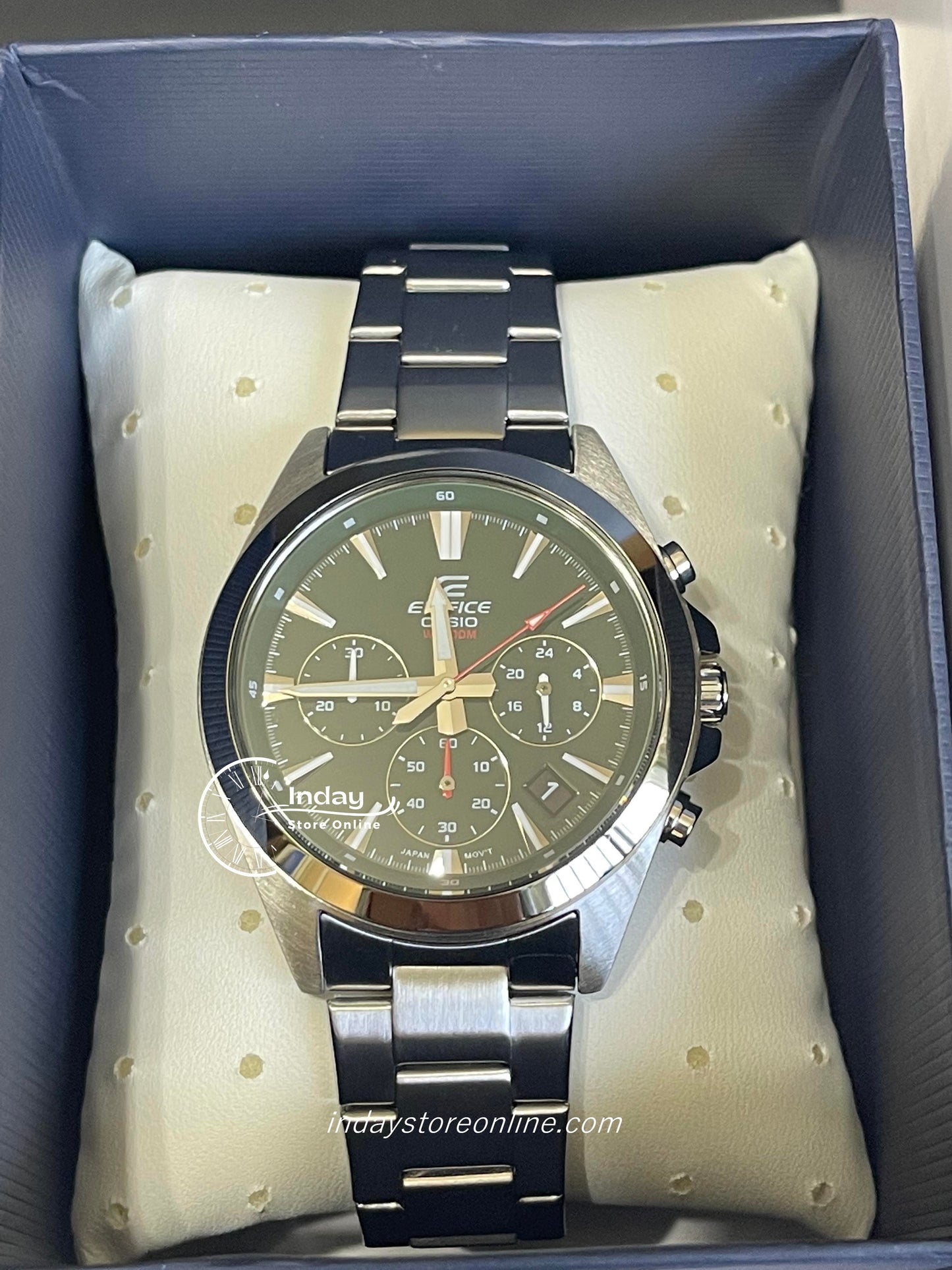 Casio Edifice Men's Watch EFV-630D-3A Standard Chronograph Stainless Steel Band