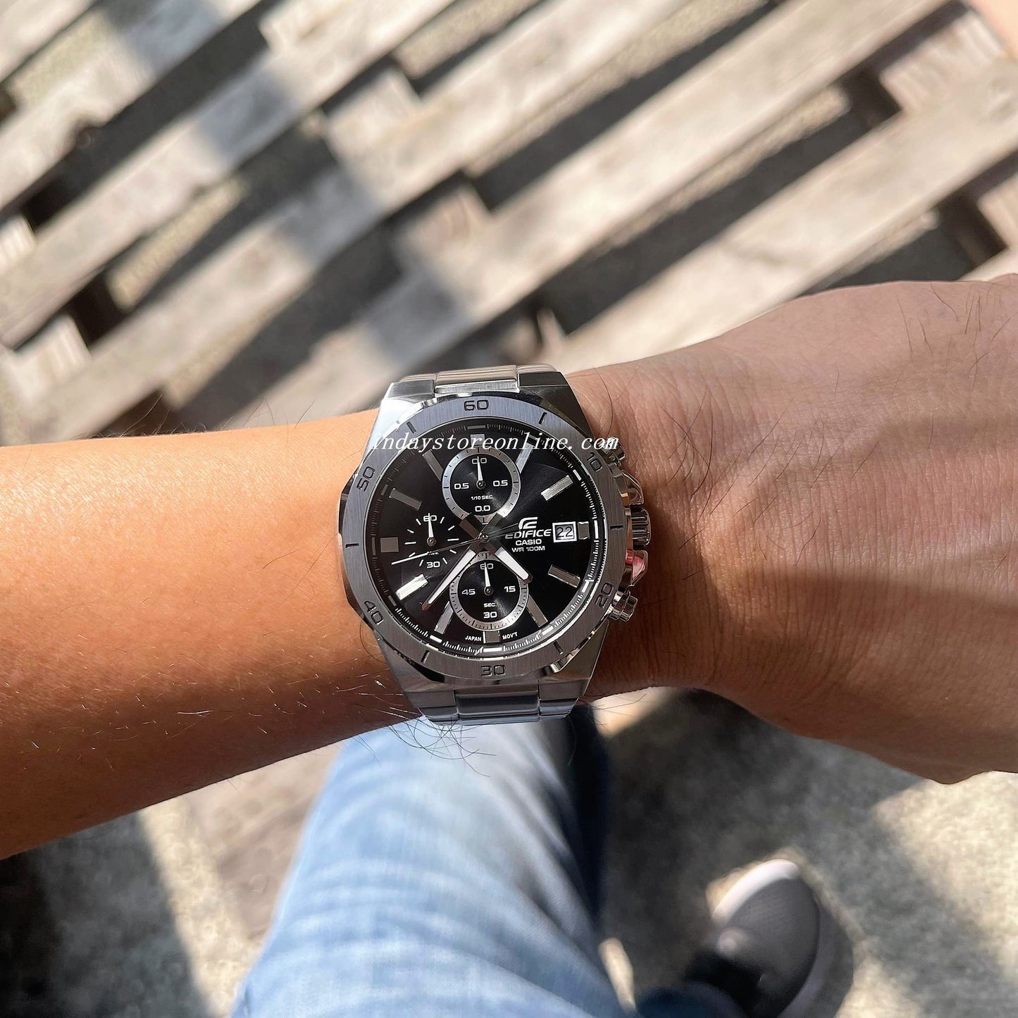 Casio Edifice Men's Watch EFV-640D-1A Analog-Digital Standard Chronograph Mineral Glass
