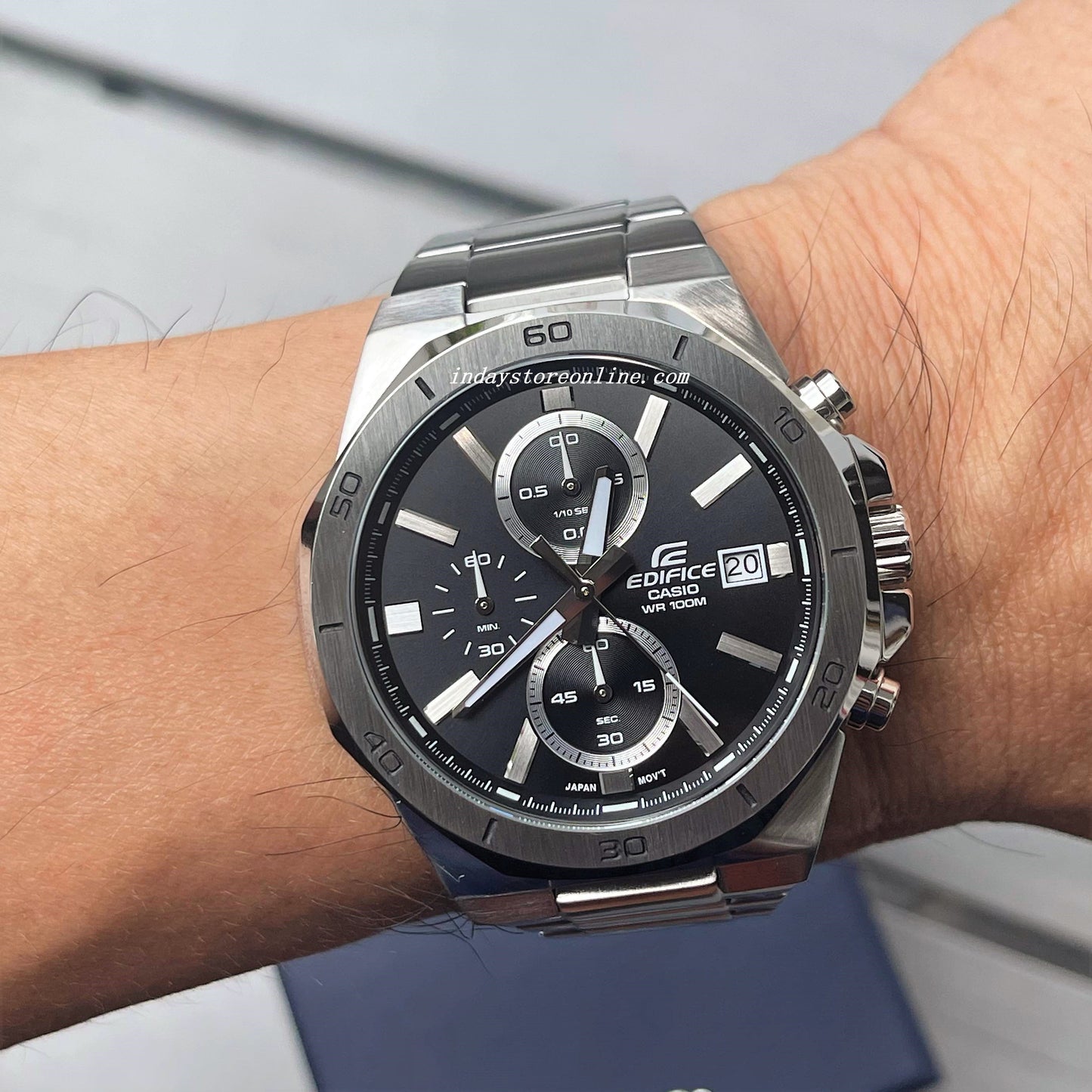 Casio Edifice Men's Watch EFV-640D-1A Analog-Digital Standard Chronograph Mineral Glass