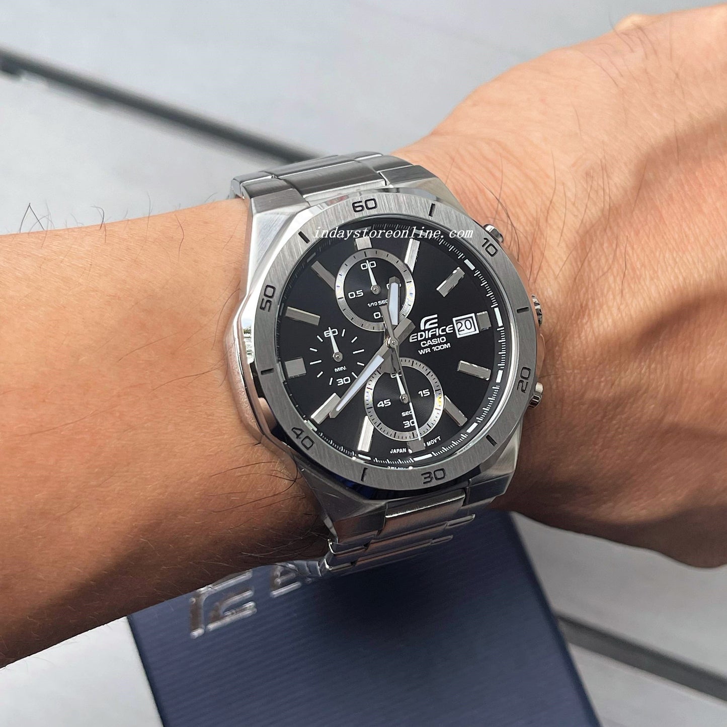 Casio Edifice Men's Watch EFV-640D-1A Analog-Digital Standard Chronograph Mineral Glass