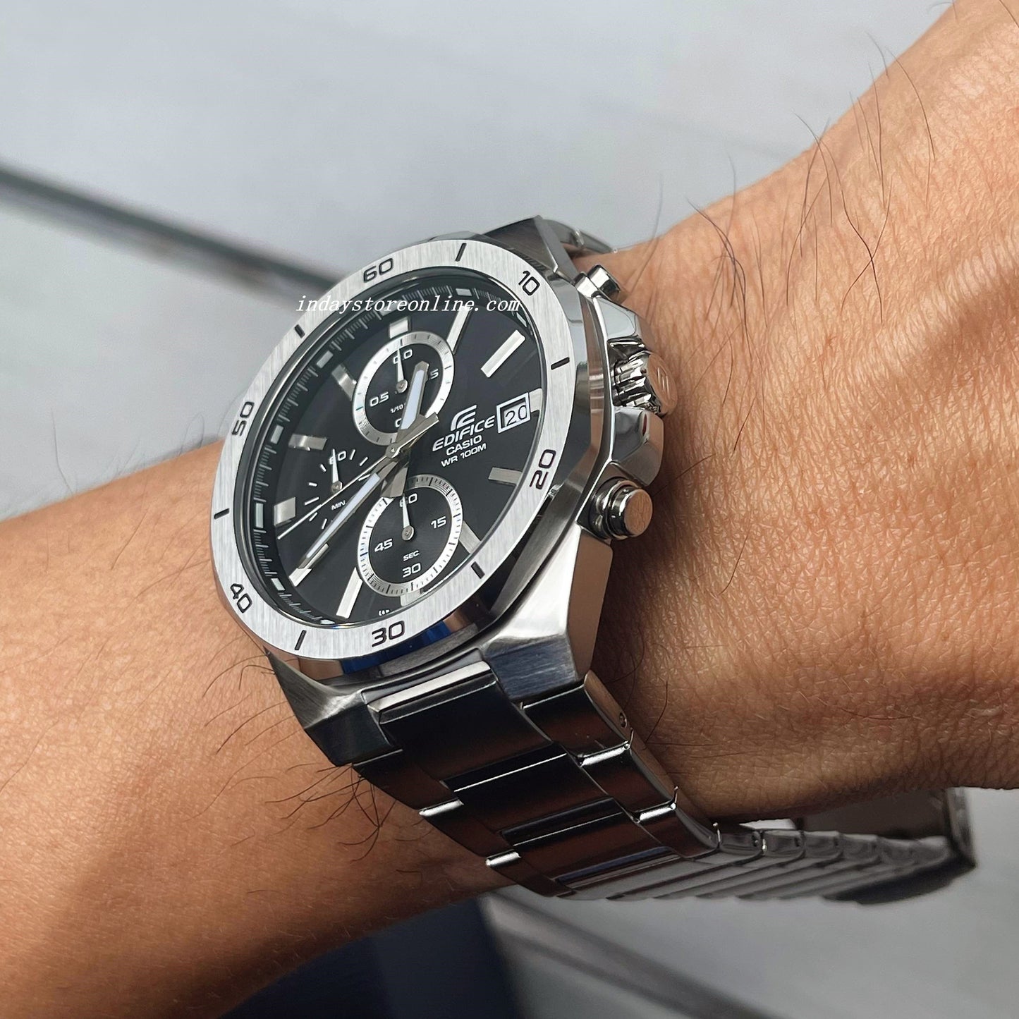 Casio Edifice Men's Watch EFV-640D-1A Analog-Digital Standard Chronograph Mineral Glass