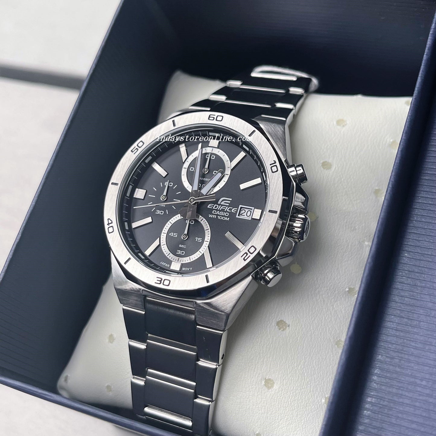 Casio Edifice Men's Watch EFV-640D-1A Analog-Digital Standard Chronograph Mineral Glass