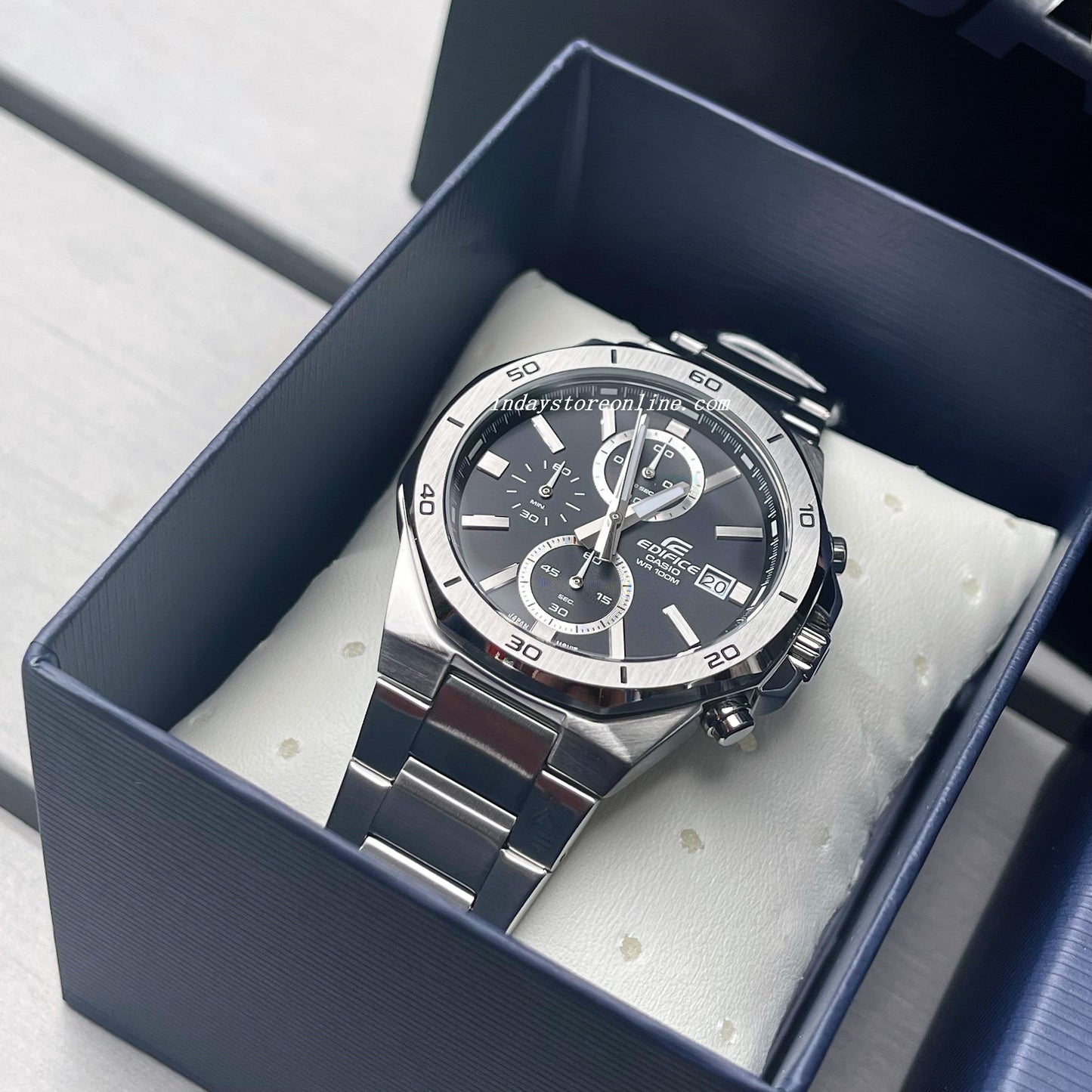 Casio Edifice Men's Watch EFV-640D-1A Analog-Digital Standard Chronograph Mineral Glass