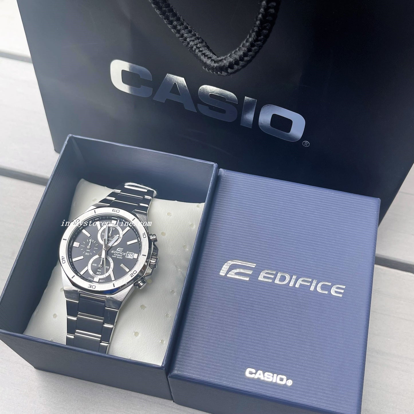 Casio Edifice Men's Watch EFV-640D-1A Analog-Digital Standard Chronograph Mineral Glass