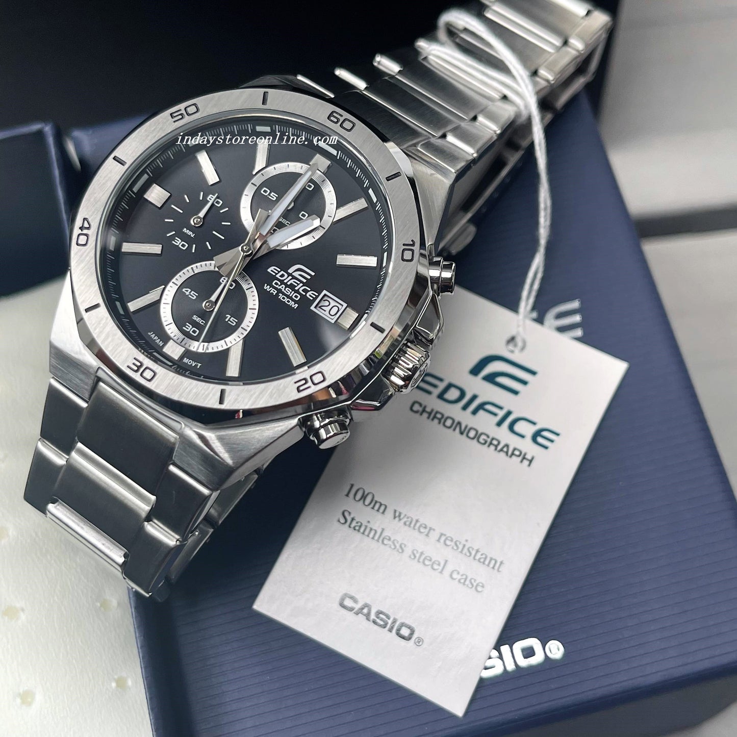 Casio Edifice Men's Watch EFV-640D-1A Analog-Digital Standard Chronograph Mineral Glass