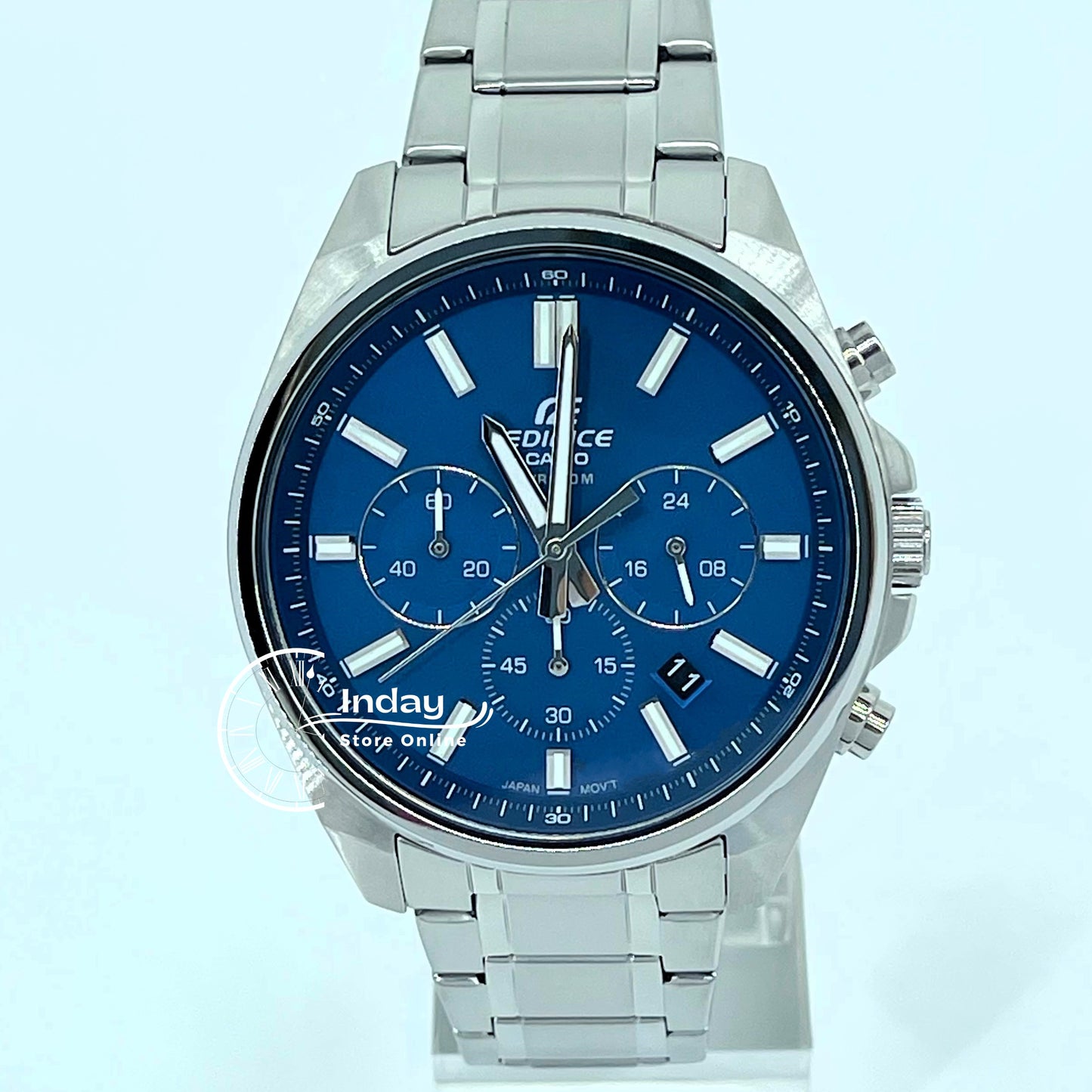 Casio Edifice Men's Watch EFV-650D-2A Standard Chronograph Mineral Glass Stainless Steel Band