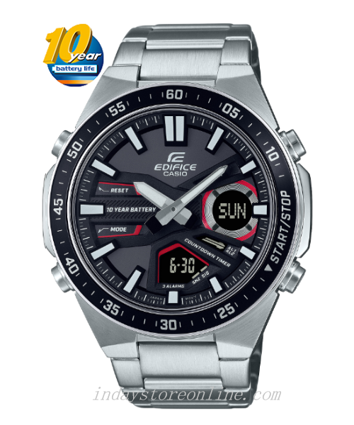 Casio Edifice Men's Watch EFV-C110D-1A4 Analog-Digital Mineral Glass Battery Life: 10 years