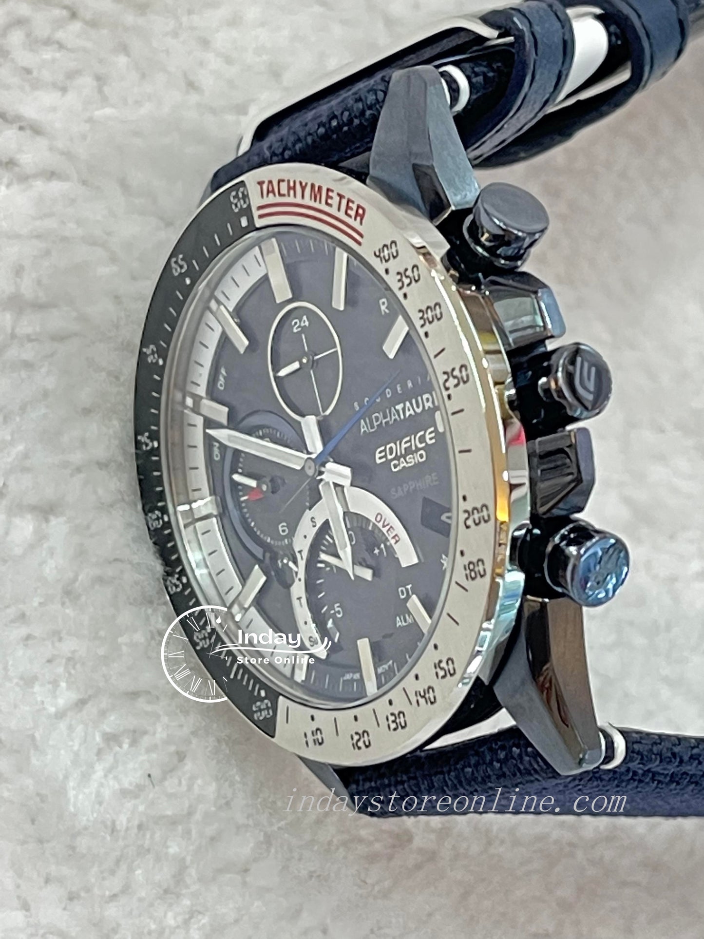 Casio Edifice Men's Watch EQB-1000AT-1A Cloth Band Mobile link Bluetooth Tough Solar