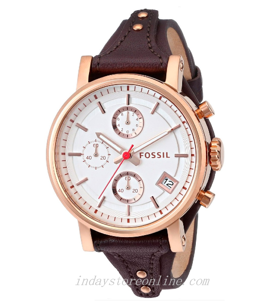 Fossil Women s Watch ES3616 Original Boyfriend Chronograph Leather Watch