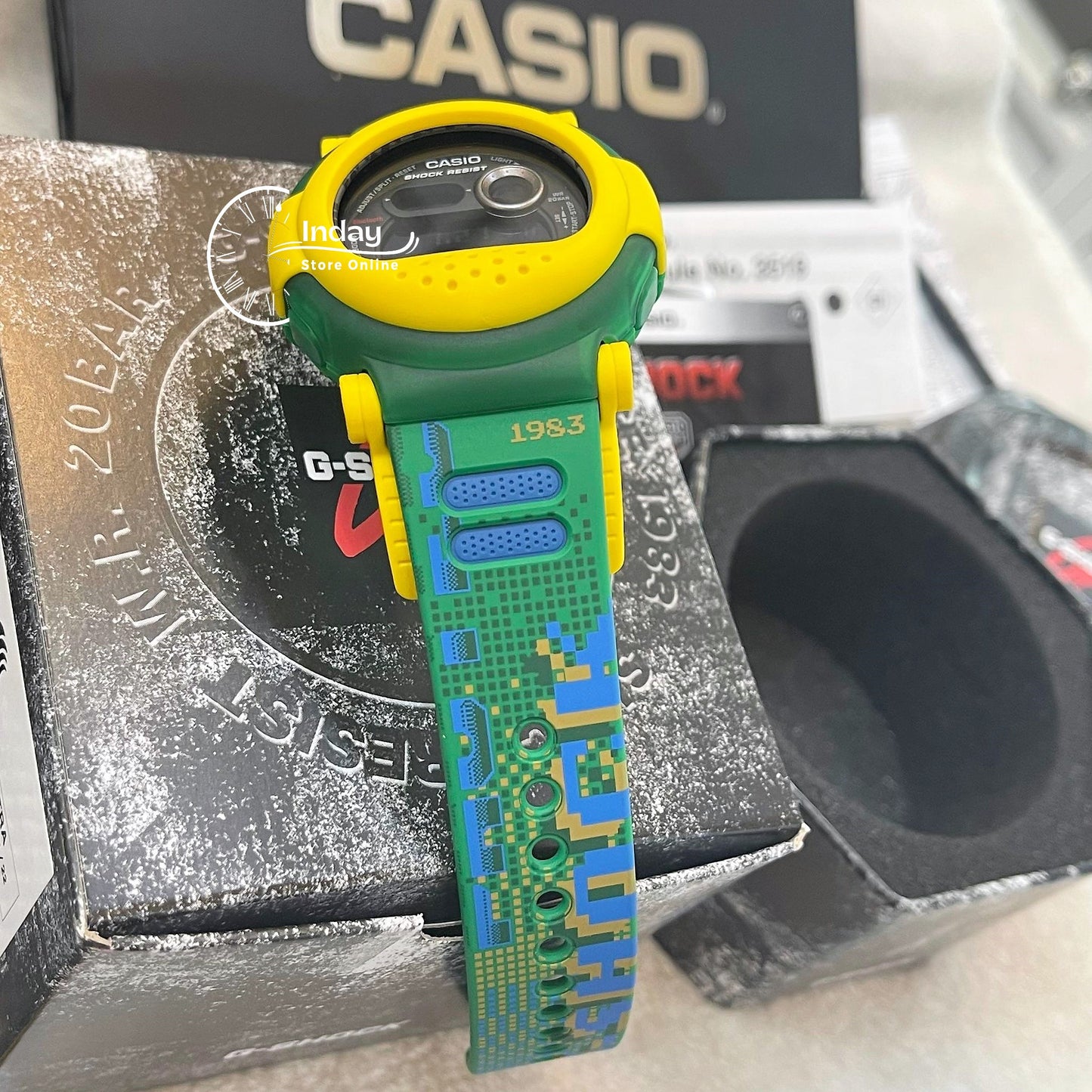 Casio G-Shock Men's Watch G-B001RG-3 Digital DW-001 Series Retro Gaming Graphics Interchangeable Translucent Bands