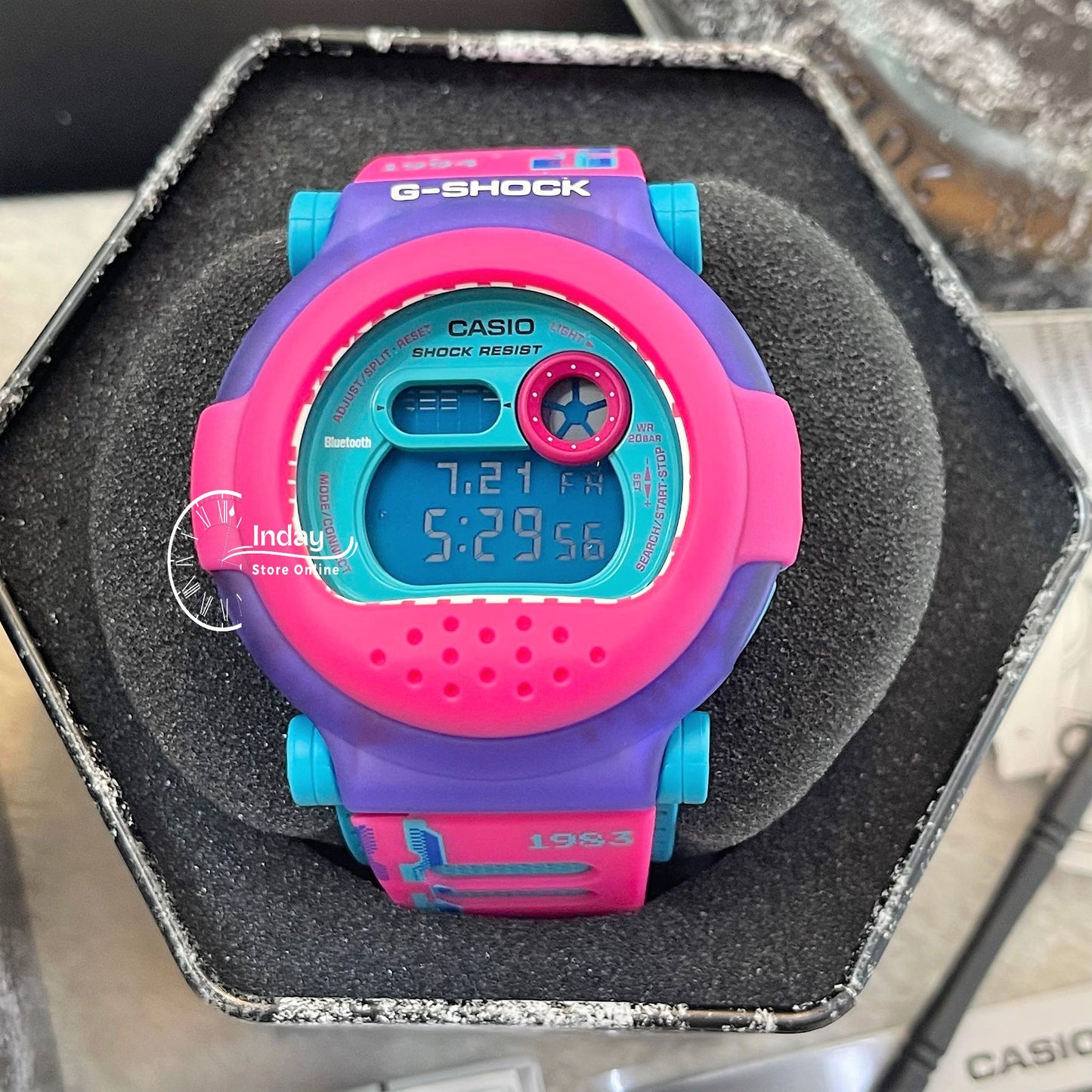 Casio G-Shock Men's Watch G-B001RG-4 Digital DW-001 Series Retro Gaming Graphics Customizable G-B001 Line