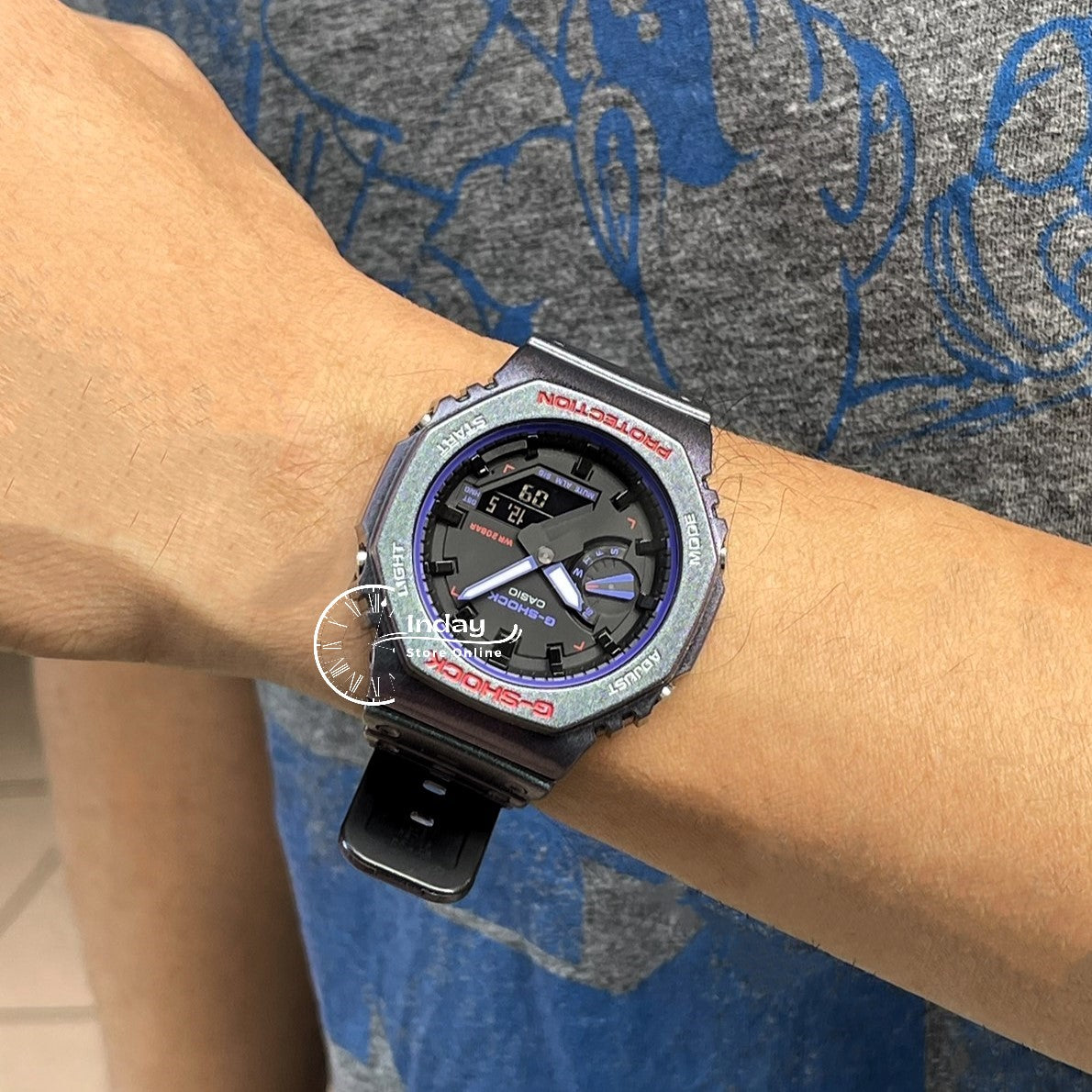 Casio G-Shock Men's Watch GA-2100AH-6A Analog-Digital 2100 Series New Arrival Shock Resistant Carbon Core Guard Structure