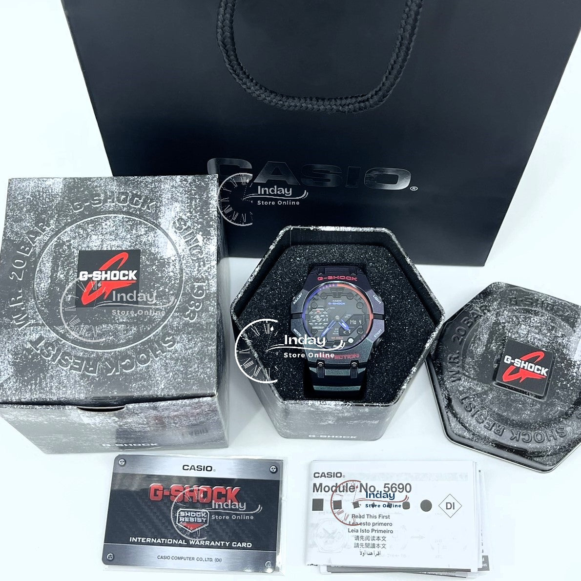 Casio G-Shock Men's Watch GA-B001AH-6A Analog-Digital GA-B001 Series New Arrival Shock Resistant Carbon Core Guard Structure