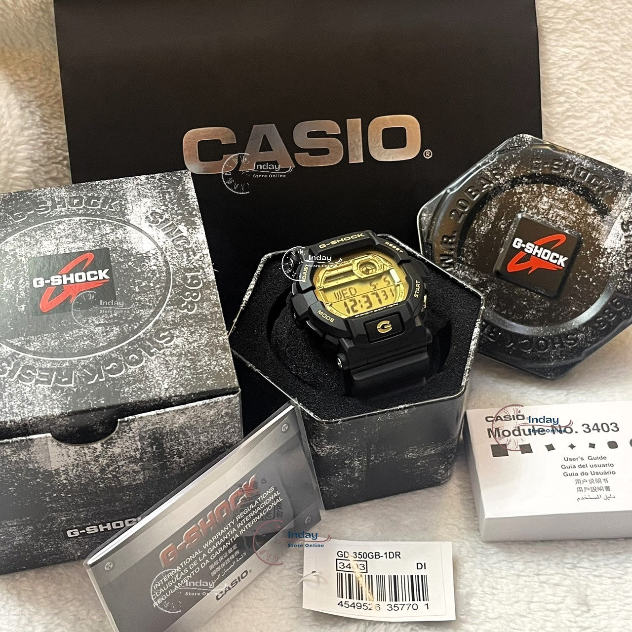 Casio G-Shock Men's Watch GD-350GB-1 Digital GD-350 Series 2023 New Release Submarine Radar Scope