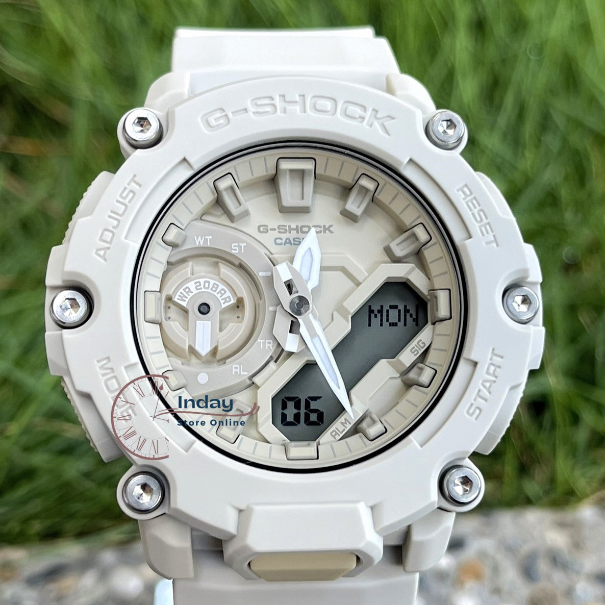 Casio G-Shock Men's Watch GA-2200NC-7A Analog-Digital 2200 Series Carbon Core Guard Structure Mineral Glass
