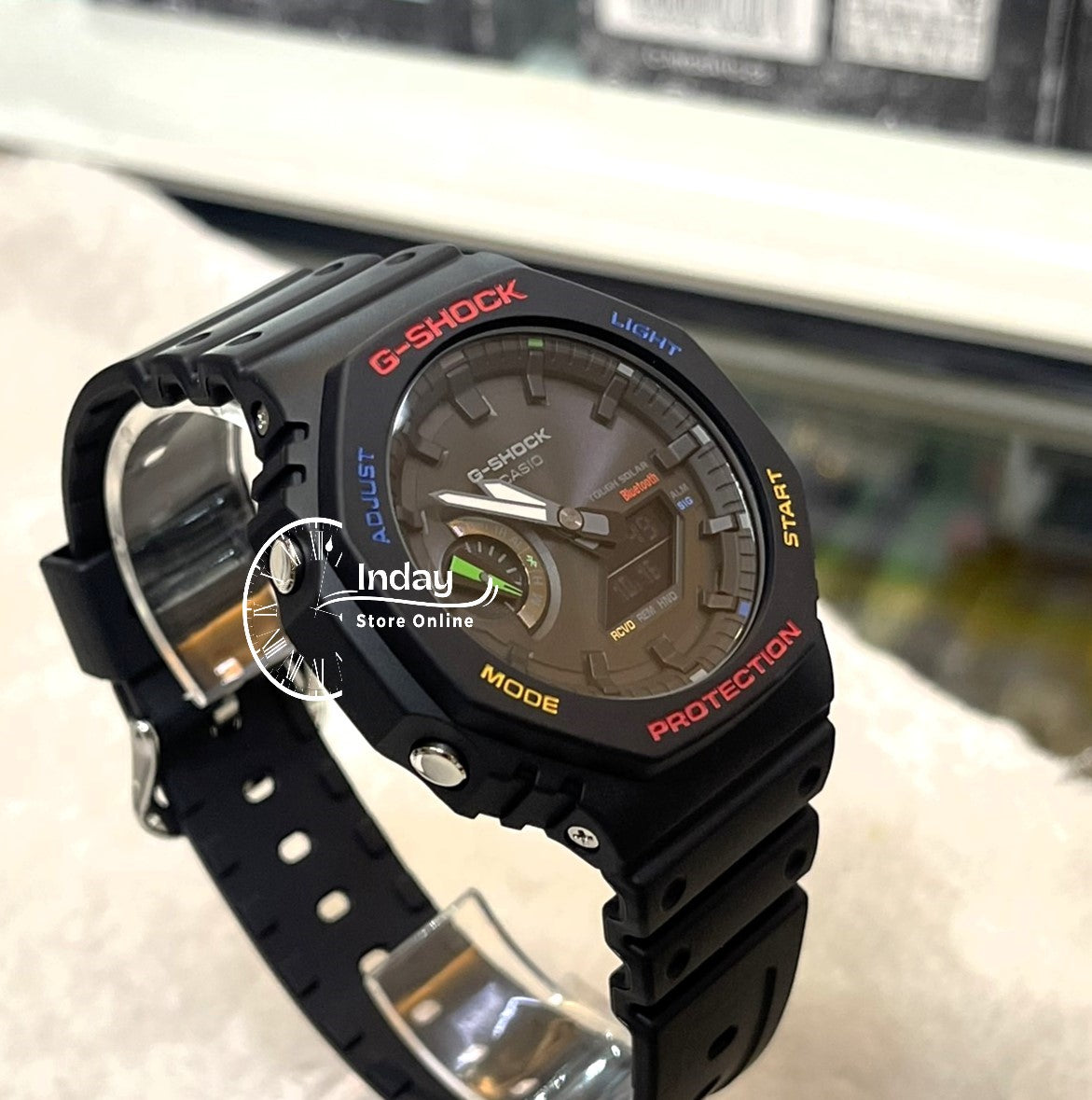 Casio G-Shock Unisex Watch GA-B2100FC-1A Analog-Digital 2100 Series New Arrival Carbon Core Guard Structure Tough Solar (Solar powered)