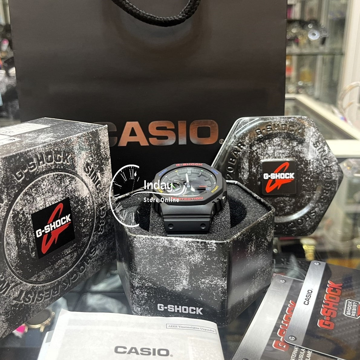 Casio G-Shock Unisex Watch GA-B2100FC-1A Analog-Digital 2100 Series New Arrival Carbon Core Guard Structure Tough Solar (Solar powered)