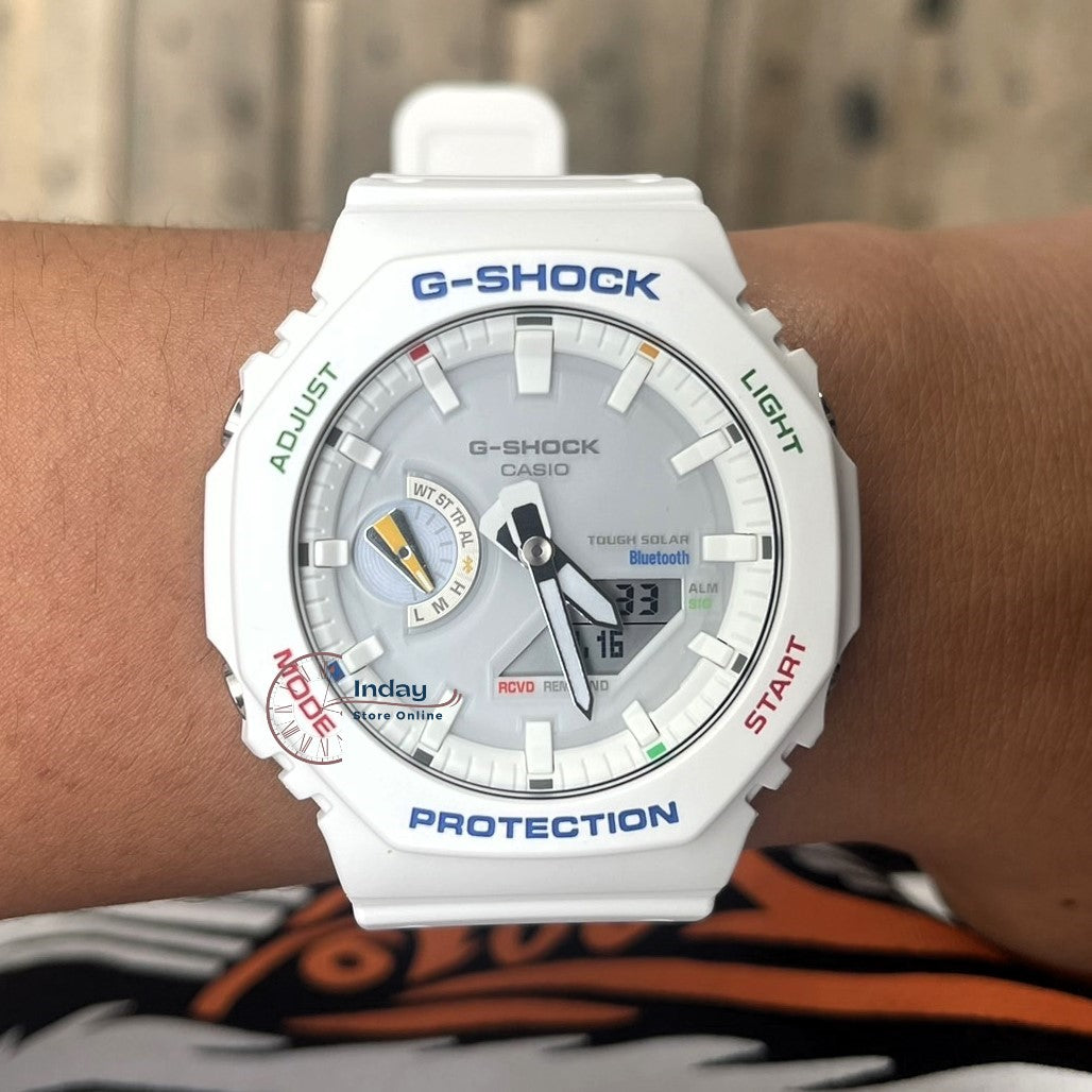 Casio G-Shock Unisex Watch GA-B2100FC-7A Analog-Digital 2100 Series New Arrival Carbon Core Guard Structure Tough Solar (Solar powered)