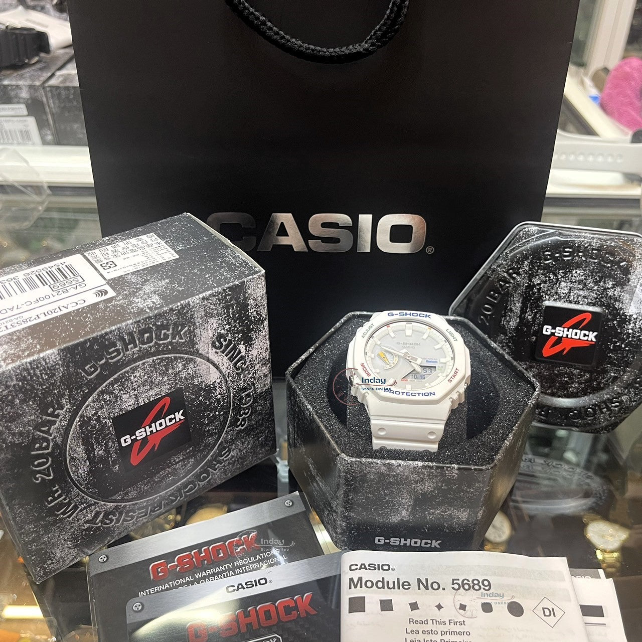 Casio G-Shock Unisex Watch GA-B2100FC-7A Analog-Digital 2100 Series New Arrival Carbon Core Guard Structure Tough Solar (Solar powered)