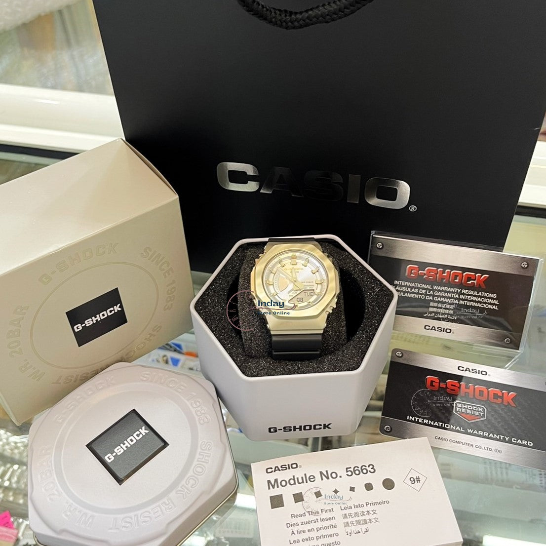 Casio G-Shock Women's Watch GM-S2100BC-1A Analog-Digital New Arrival Shock Resistant Mineral Glass