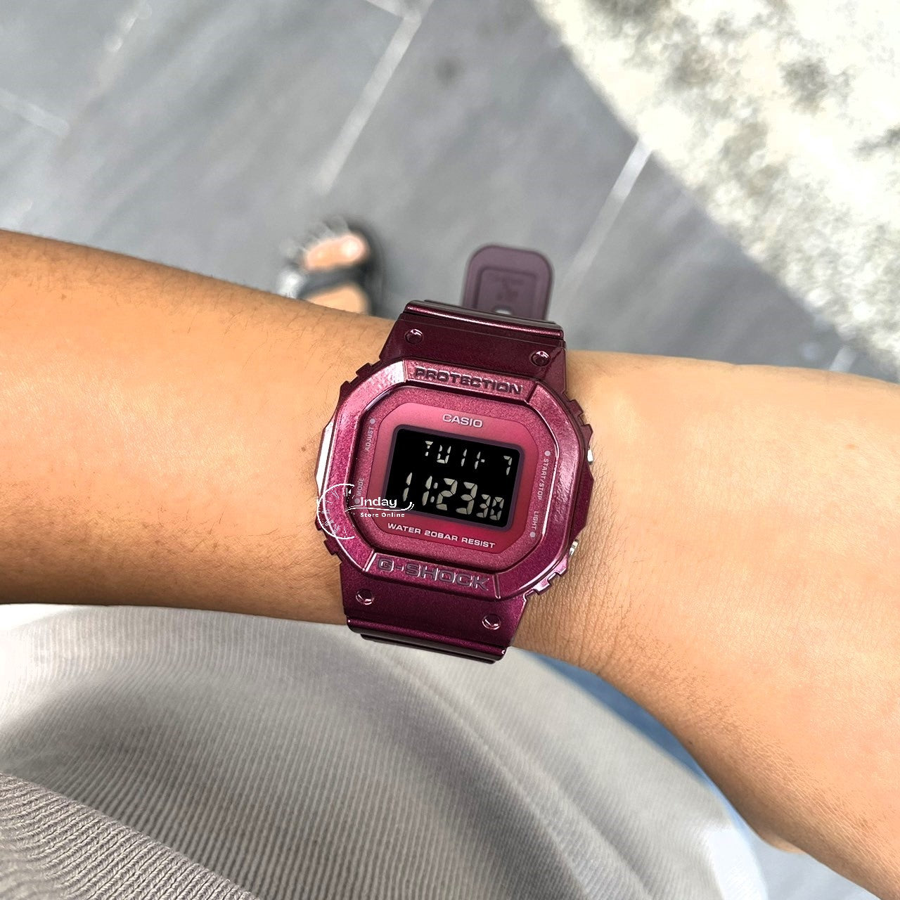 Casio G-Shock Women's Watch GMD-S5600RB-4 Digital New Arrival Shock Resistant Resin Band