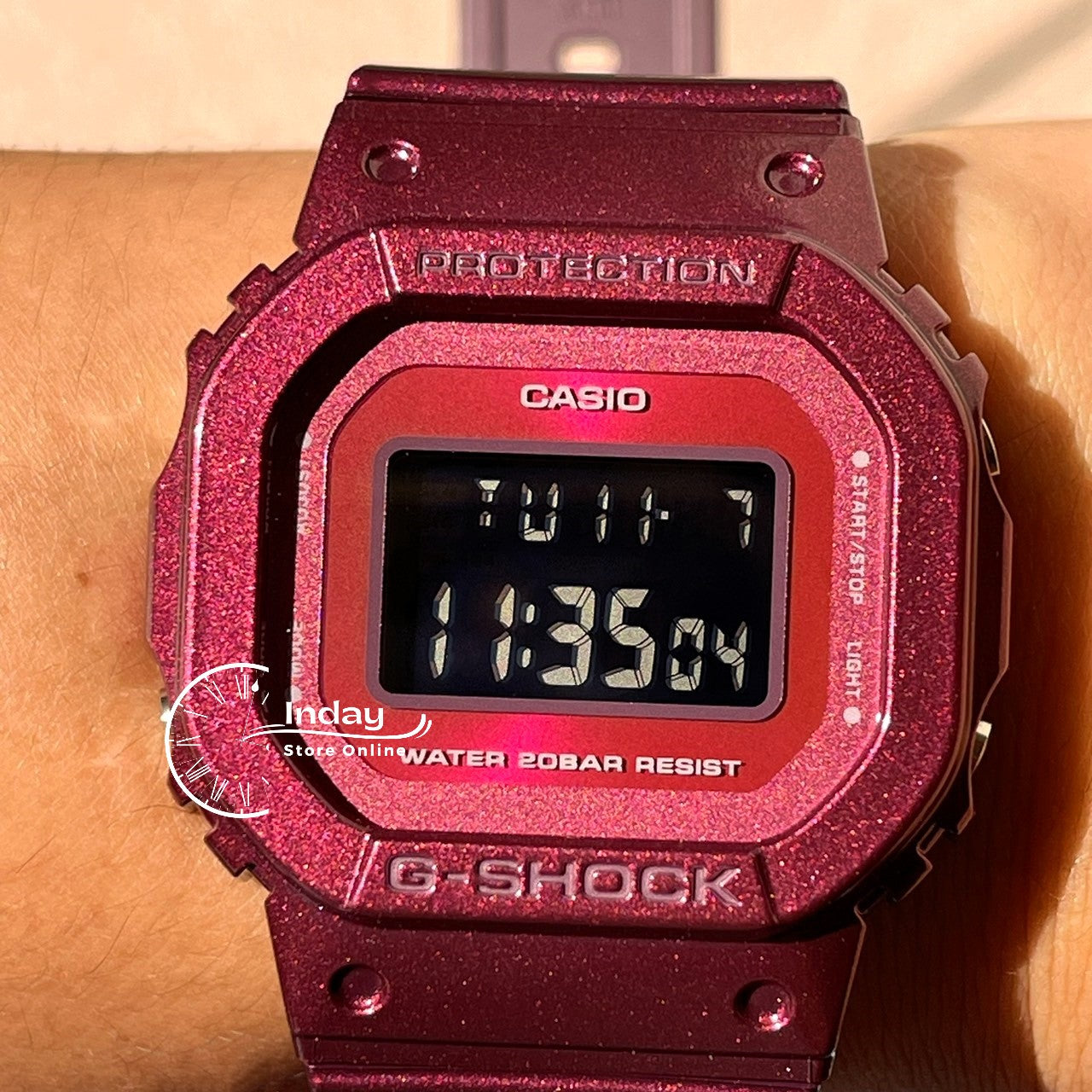 Casio G-Shock Women's Watch GMD-S5600RB-4 Digital New Arrival Shock Resistant Resin Band