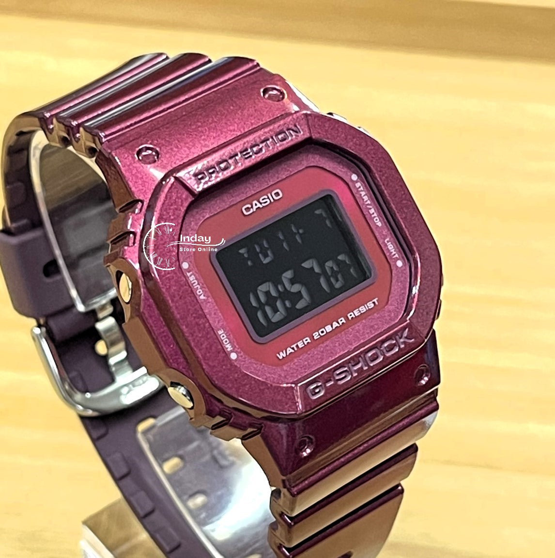 Casio G-Shock Women's Watch GMD-S5600RB-4 Digital New Arrival Shock Resistant Resin Band
