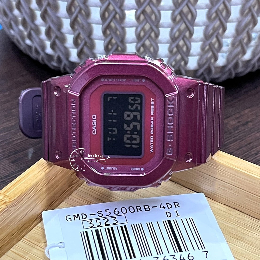 Casio G-Shock Women's Watch GMD-S5600RB-4 Digital New Arrival Shock Resistant Resin Band