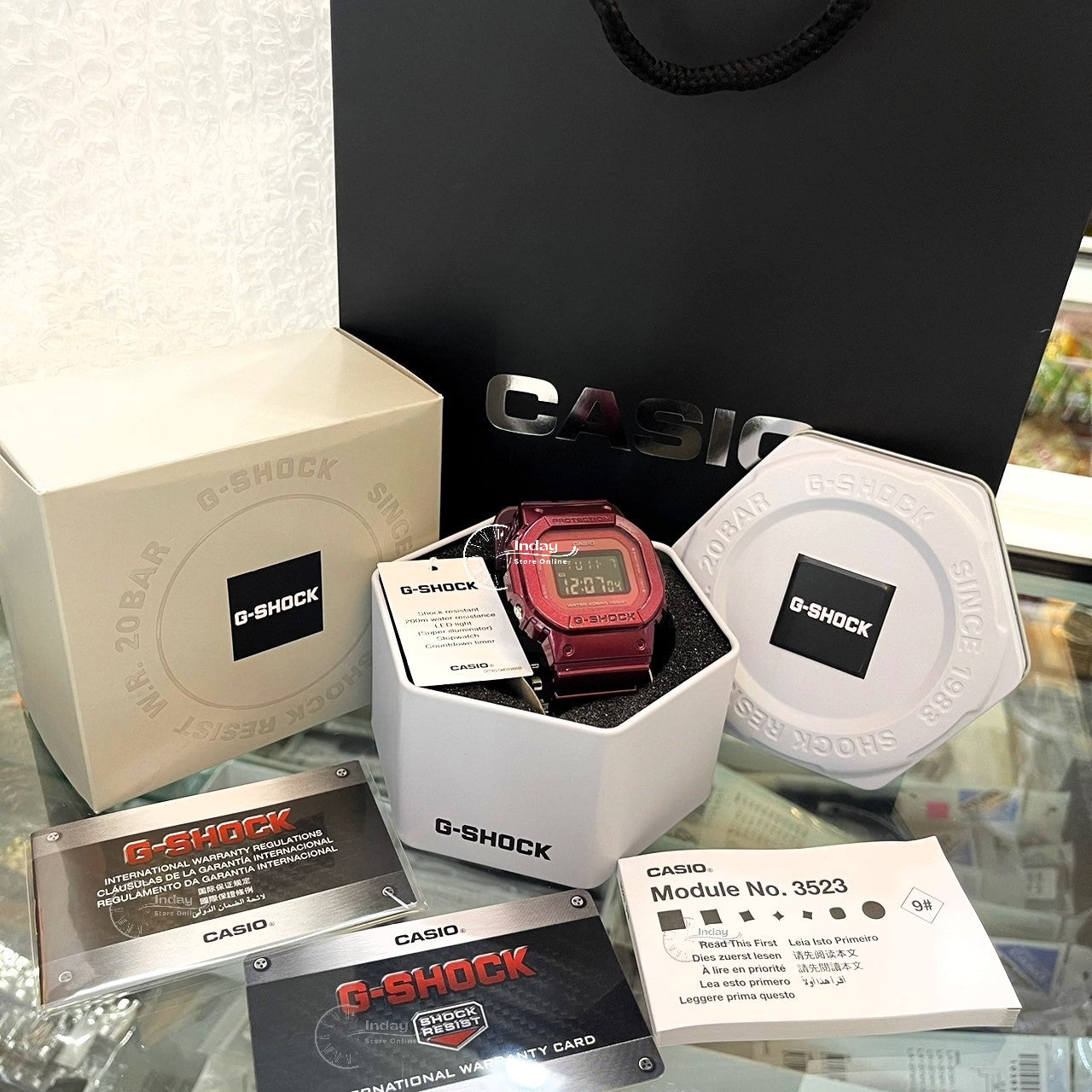 Casio G-Shock Women's Watch GMD-S5600RB-4 Digital New Arrival Shock Resistant Resin Band