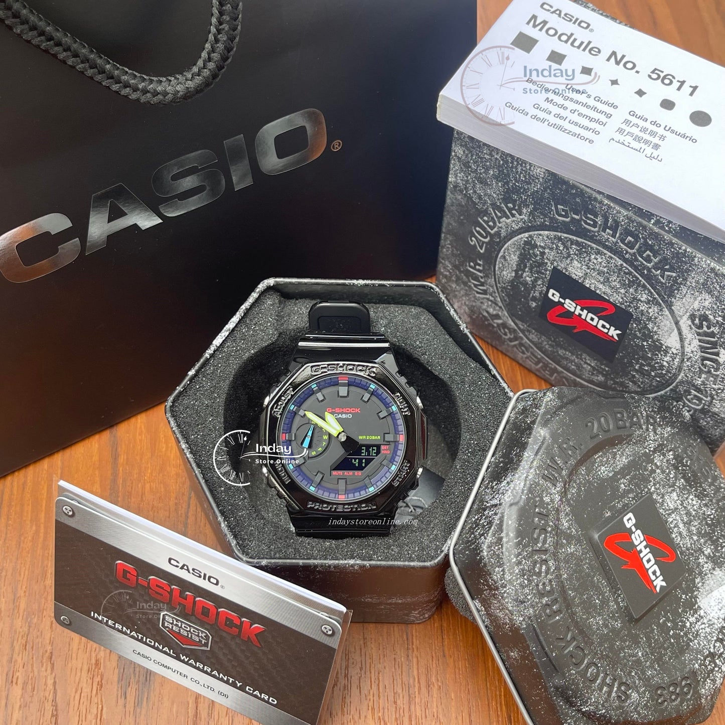 Casio G-Shock Men's Watch GA-2100RGB-1A Virtual Rainbow line up 2100 Series