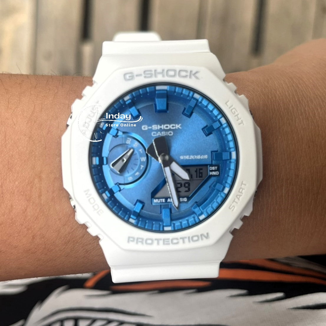 Casio G-Shock Men's Watch GA-2100WS-7A Analog-Digital 2100 Series Seasonal Collection 2023 Shock Resistant Carbon Core Guard Structure