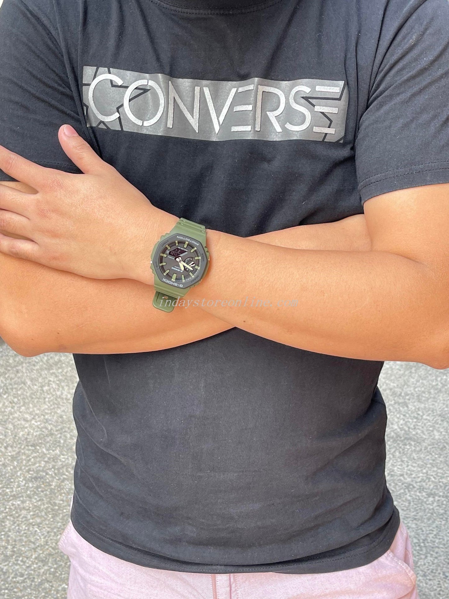 Casio G-Shock Men's Watch GA-2110SU-3A Analog-Digital GA-2100 Series Cool Matte Color