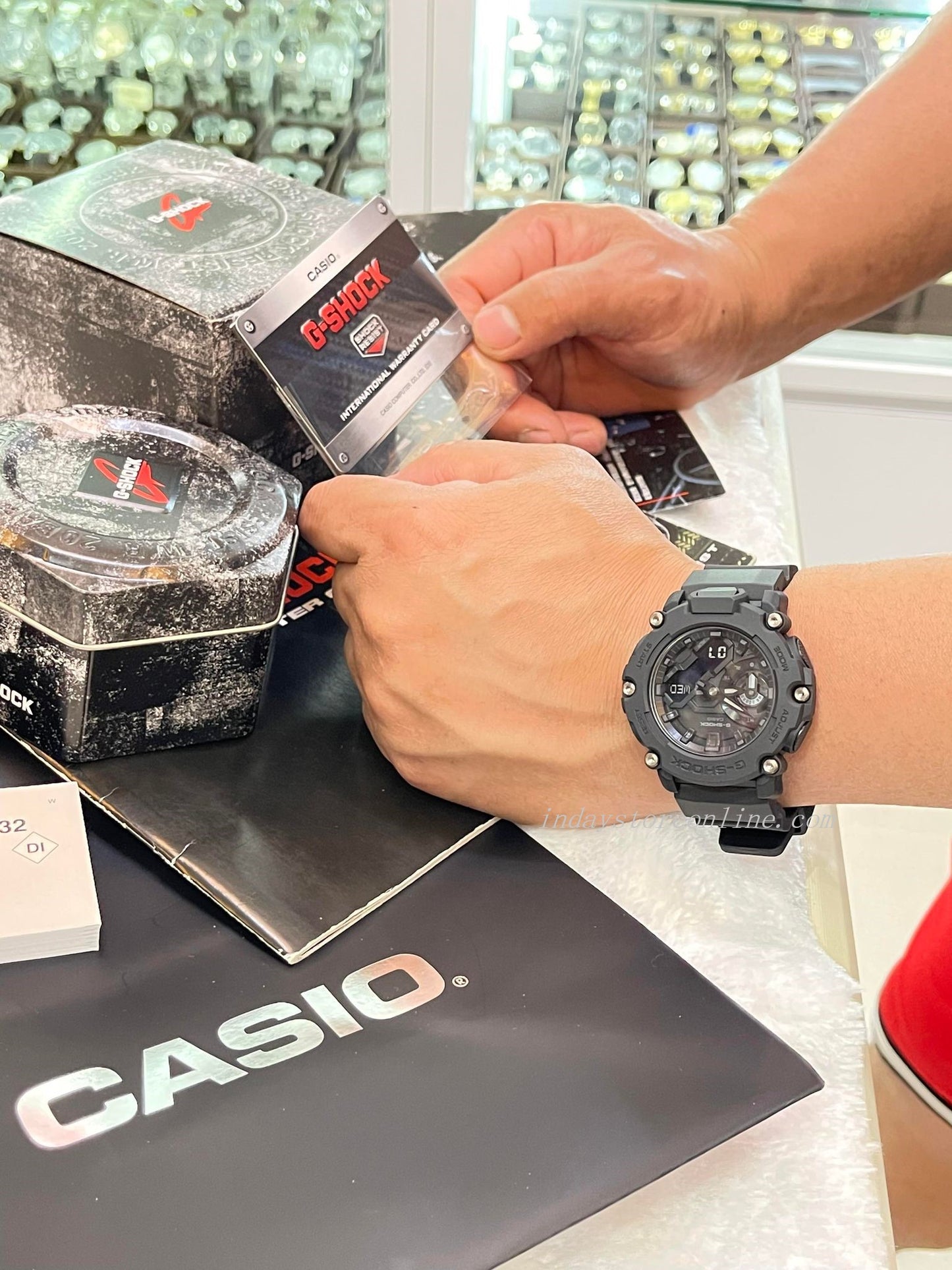 Casio G-Shock Men's Watch GA-2200BB-1A Analog-Digital GA-2200 Series Black Color Carbon Core Guard Structure Shock Resistant