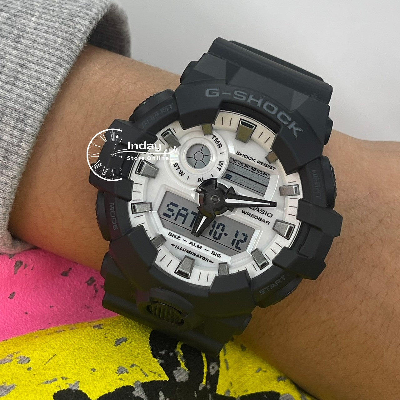 Casio G-Shock Men's Watch GA-700WD-1A Resin Band Mineral Glass Shock Resistant Battery Life 5-Years