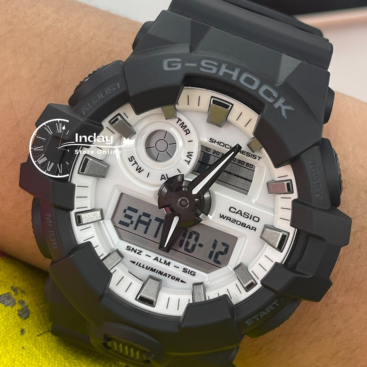 Casio G-Shock Men's Watch GA-700WD-1A Resin Band Mineral Glass Shock Resistant Battery Life 5-Years