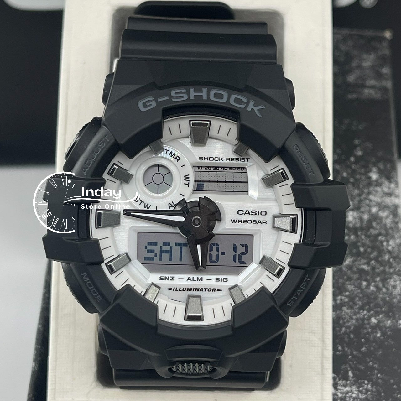 Casio G-Shock Men's Watch GA-700WD-1A Resin Band Mineral Glass Shock Resistant Battery Life 5-Years