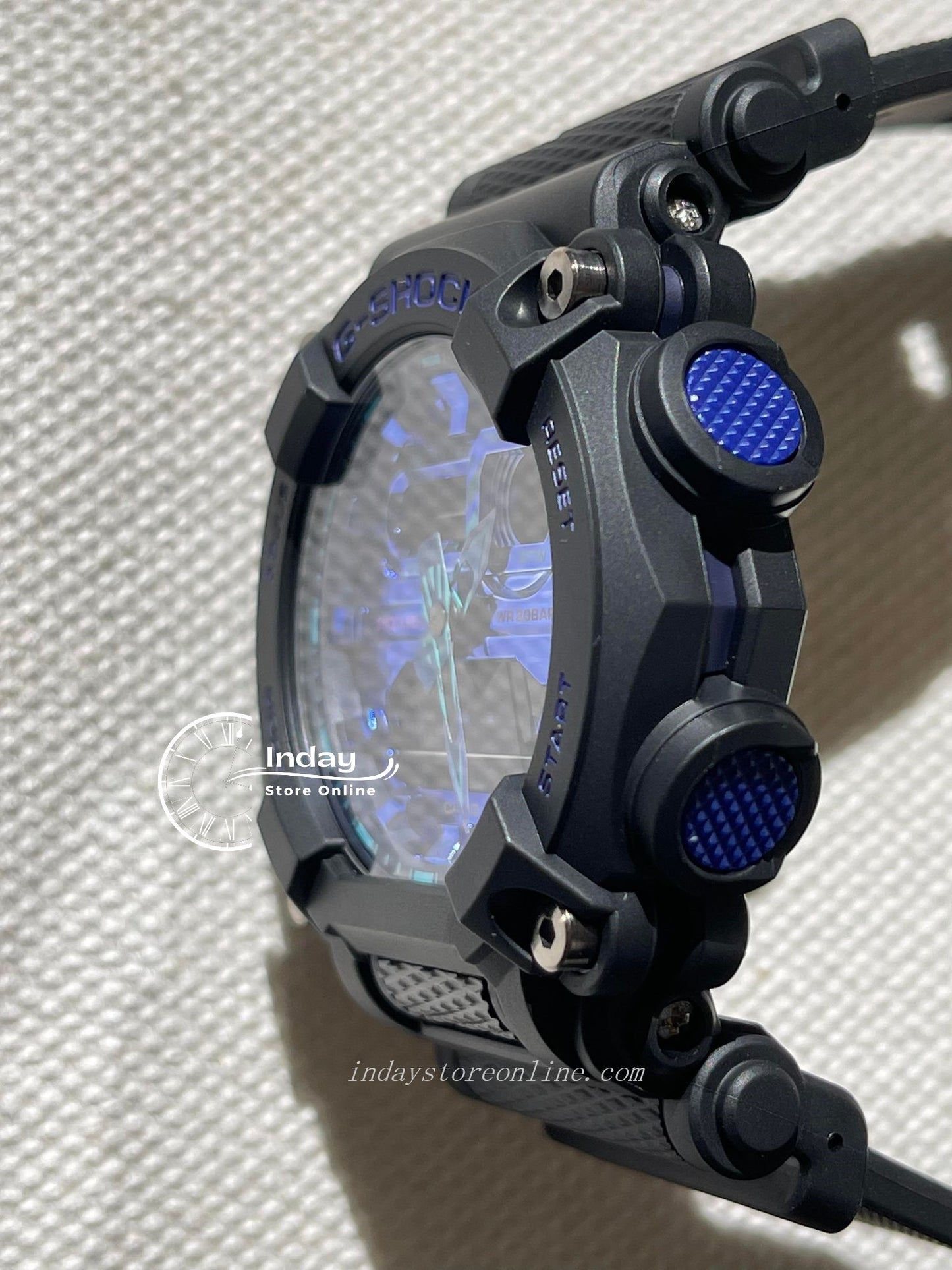 Casio G-Shock Men's Watch GA-900VB-1A Analog-Digital BlackColor Virtual Blue Series